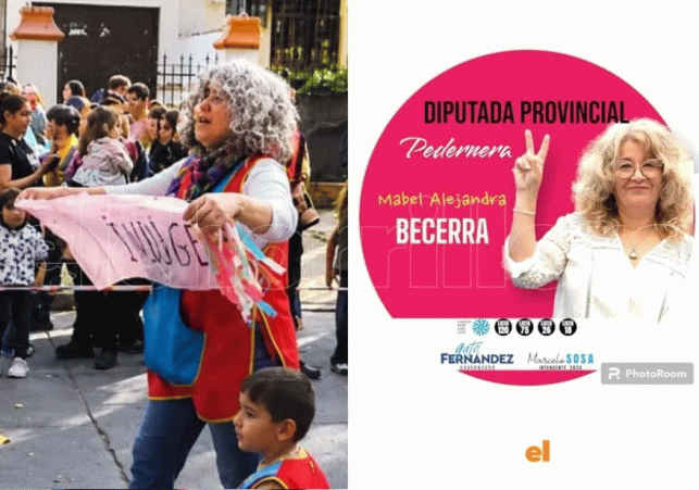 VILLA MERCEDES: UNA DIRIGENTE DE ALBERTO RODRÍGUEZ SAA USÓ EL DESFILE DE LOS JARDINES PARA HACER POLÍTICA