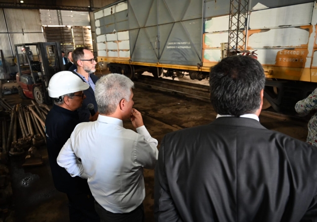 El Gobernador anunció la reactivación del taller ferroviario de Justo Daract